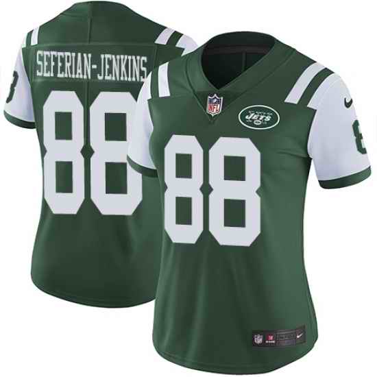 Nike Jets #88 Austin Seferian Jenkins Green Team Color Womens Stitched NFL Vapor Untouchable Limited Jersey